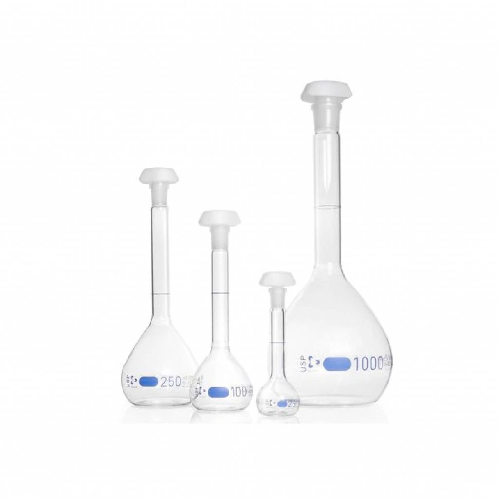 Volumetric Flask 500ml W/Pe Stopper, Joint 19/17, Clear Glass